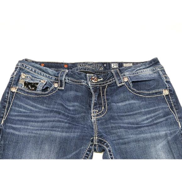 Miss me jeans Easy Boot low rise size 29 sequin embellished - Picture 2 of 11